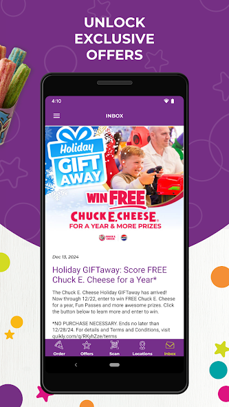 Chuck E. Cheese Mobile App screenshot 2